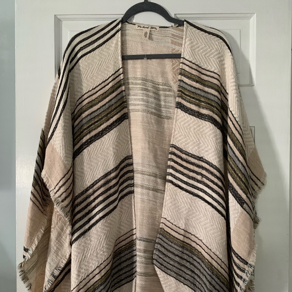 Michael Stars striped wrap sweater